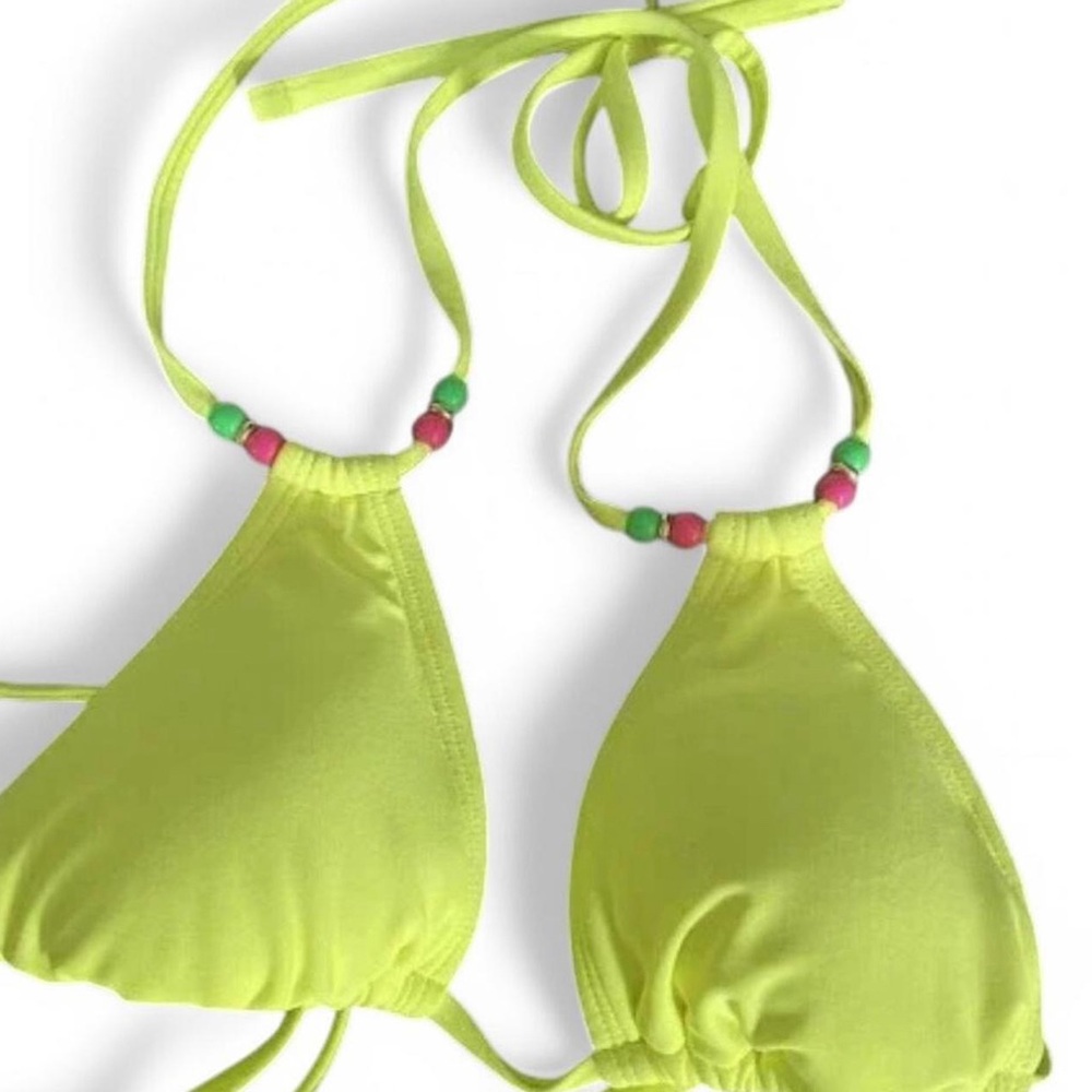 Vibrant Lime yellow Bikini Top